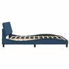 vidaXL Bedframe zonder matras "Hanko" stof blauw 180x200 cm