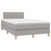 vidaXL Boxspring met matras en LED stof lichtgrijs 120x190 cm