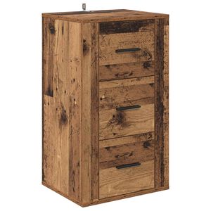 vidaXL Dressoir Oudhout 40 x 33 x 70 cm Bewerkt hout