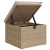 vidaXL 10-delige Loungeset met kussens poly rattan beige
