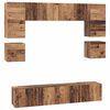 vidaXL Tv-meubelset Wandgemonteerd 8 pcs Oud Hout Bewerkt hout