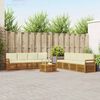 vidaXL Sofa-Sets 9 pcs Natuurlijk en Cr&egrave;me Massief Acaciahout