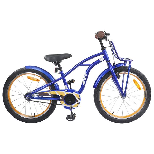 vidaXL Kinderfiets 18 Inch voor 5-7 jaar Donkerblauw