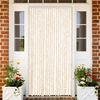 vidaXL Vliegengordijn 90x200 cm chenille beige en wit