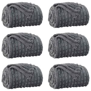 vidaXL Kleden 6 st Donkergrijs 240 x 220 cm 9.17 kg Fleece