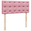 vidaXL Boxspring met matras fluweel roze 120x200 cm