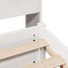 vidaXL Bed met boekenkast zonder matras grenenhout wit 75x190 cm
