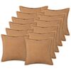 vidaXL Kussensloop 12 pcs HOUTEN Beige 45 x 45 cm Boucl&eacute;