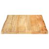 vidaXL Tafelblad met natuurlijke rand 80x80x3,8 cm massief mangohout