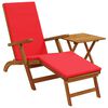 vidaXL Ligstoelkentingen en opvouwbare zonnebader 2 pcs Rood
