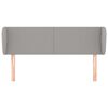 vidaXL Hoofdbord met randen 147x23x78/88 cm stof lichtgrijs