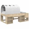 vidaXL Bedframe met tunnel 3 st Sonoma eiken en wit Bewerkt hout
