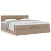 vidaXL Ottoman bed met matras 180x200cm kunstleer cappuccinokleurig