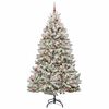 vidaXL Kunstkerstboom met 300 LED Groen en Wit 270 cm PVC en Metaal