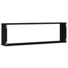 vidaXL Wandrekken Kubusvormige 4 st 100x15x30 cm spaanplaat zwart