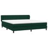 vidaXL Boxspring met matrassen fluweel donkergroen 180x210 cm