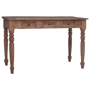 vidaXL Bureau met lades 117x57x75 cm massief mahoniehout