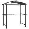 vidaXL Barbecue-overkapping 210x114x230 cm staal antracietkleurig