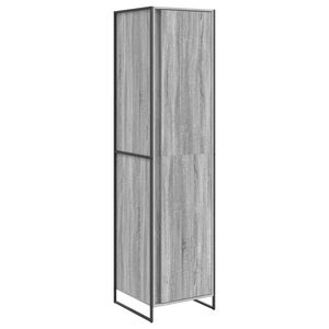 vidaXL Warderobe 2 pcs Grijs Sonoma 50 x 50 x 200 cm Bewerkt hout