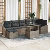 vidaXL Tuin Sofa Set 8 pcs Grijs poly rattan