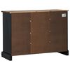 vidaXL Dressoir HALDEN 2 schuifdeuren 112x40x80 cm massief hout zwart