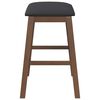vidaXL Barstoelen met kussens 2 st massief hout rubber bruin