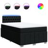 vidaXL Boxspring met matras stof zwart 120x190 cm