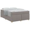 vidaXL Bedframe met matras Taupe 140 x 200 cm Stof