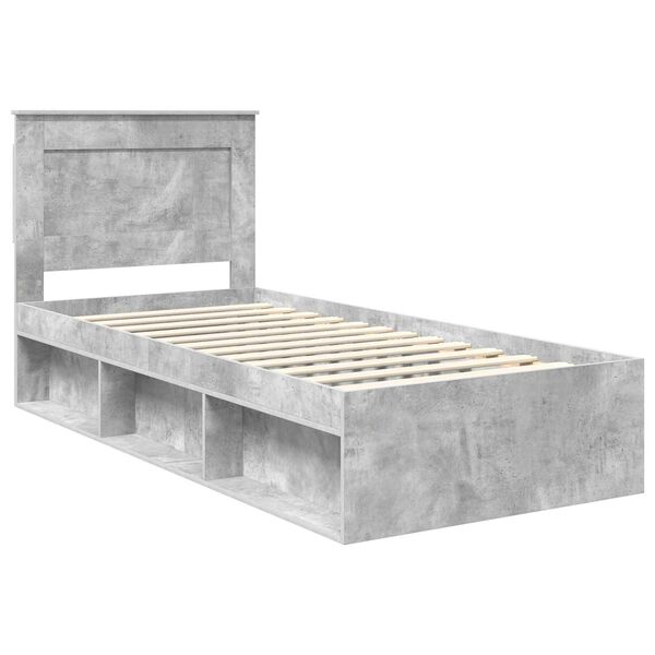 vidaXL Bedframe Concerte Grijs 100 x 200 cm Massief grenenhout