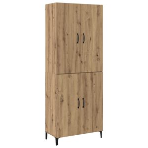 vidaXL Hoge kast 2 st Artisan Eiken 69,5 x 34 x 180 cm Bewerkt hout