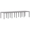 vidaXL Tuinstafel Lichtgrijs 350 x 100 x 74 cm poly rattan