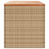 vidaXL Tuinbox 220x50x54 cm poly rattan en acaciahout beige