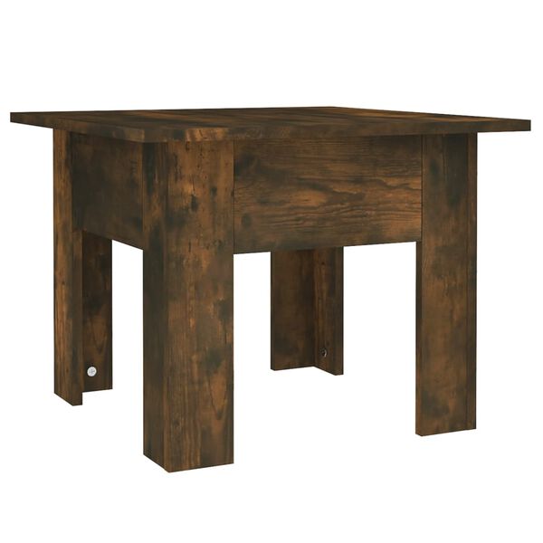 vidaXL Salontafel 55x55x42 cm bewerkt hout gerookt eikenkleur