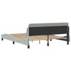 vidaXL Bedframe "Dover" 160x200 cm fluweel lichtgrijs