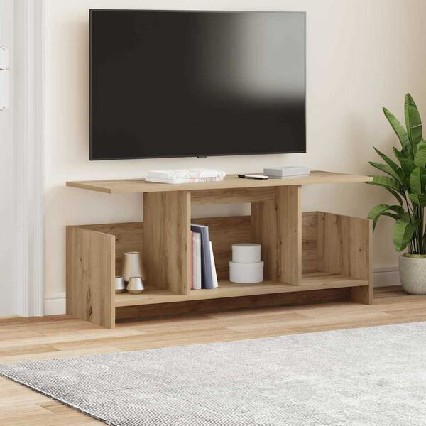 vidaXL TV-standaard Artisan Eiken 102 x 35 x 45 cm Bewerkt hout