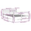 vidaXL Bedframe zonder matras massief grenenhout wit 120x200 cm