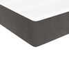 vidaXL Boxspring met matras fluweel donkergrijs 200x200 cm