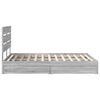 vidaXL Opslag bed met lade Grijs Sonoma 150 x 200 cm Bewerkt hout