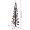 vidaXL Kerstboom smal 210 cm zwart