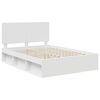 vidaXL Bedframe met hoofdeinde Wit 140 x 190 cm Massief grenenhout