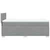 vidaXL Boxspring met matras stof lichtgrijs 80x200 cm