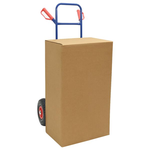 vidaXL Handtrolley Blauw en Rood 49,5 x 53 x 114 cm Staal