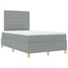 vidaXL Boxspringbed met matras Lichtgrijs 120 x 190 cm Stof