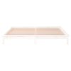 vidaXL Bedframe LED massief hout wit 150x200 cm