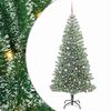 vidaXL Kunstmatige Kerstboom Sneeuw Gevlochten met LED Licht 240 cm