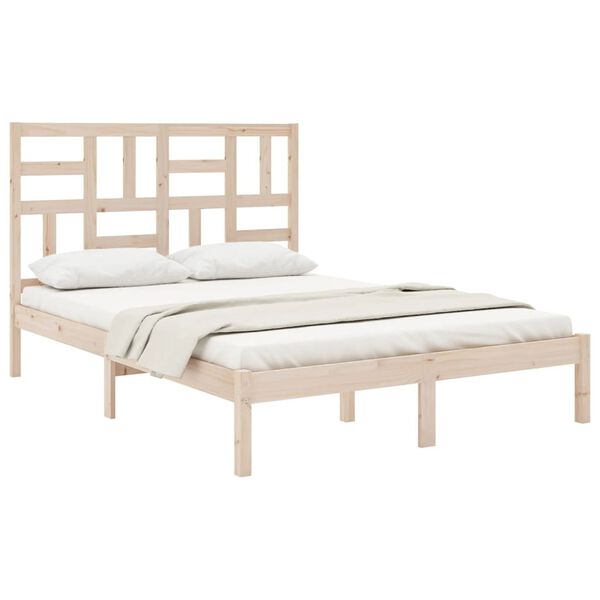 vidaXL Bedframe zonder matras massief hout 140x200 cm