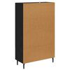 vidaXL Highboard met lade Zwart Eiken 69,5 x 31 x 115 cm Bewerkt hout