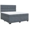 vidaXL Boxspring met matras fluweel donkergrijs 180x200 cm