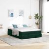 vidaXL Ottoman bed met matras 140x200cm fluweel donkergroen