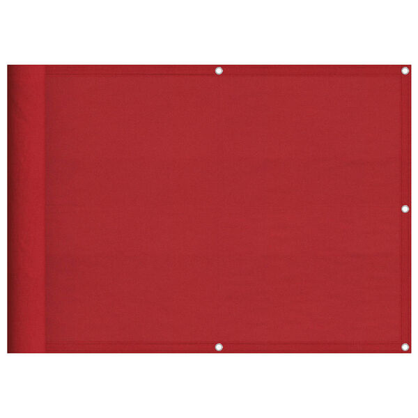 vidaXL Balkonscherm Rood 75x700 cm 100% Polyester Oxford